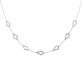 .42ct G SI 14K White Gold Diamond Geometric Pendant Necklace
