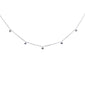 <span style="color:purple">SPECIAL!</span> .16ct G SI 14K White Gold Diamond & Blue Sapphire Pendant Necklace