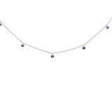 .36ct G SI 14K White Gold Blue Sapphire Pendant Necklace