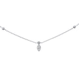 .16ct G SI 14K White Gold Diamond Diamond By The Yard Chain 18"