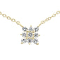 <span style="color:purple">SPECIAL!</span> .18ct G SI 14K Yellow Gold Diamond Starburst Pendant Necklace Diamond 16-18"