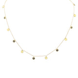 .27ct G SI 14K Yellow Gold Blue Sapphire Gemstone Dangling Pendant Necklace 16" +2" EXT