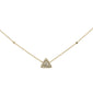 <span>DIAMOND CLOSEOUT! </span>.13ct G SI 14K Yellow Gold Diamond Triangle Shaped Pendant Necklace 18"