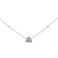 <span>DIAMOND CLOSEOUT! </span>.13ct G SI 14K White Gold Diamond Triangle Shaped Pendant Necklace 18'