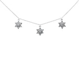 .20ct G SI 14K White Gold Diamond Star of David Pendant Necklace 16+2" Ext
