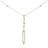 .23ct G SI 14K Yellow Gold Diamond Drop Lariat Pendant Necklace 16+2" Ext