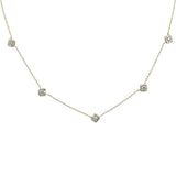 <span>DIAMOND CLOSEOUT! </span> .49ct G SI 14K Yellow Gold Diamond Square Shaped Pendant Necklace 16+2" Ext