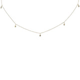 <span>DIAMOND CLOSEOUT! </span> .07ct G SI 14K Yellow Gold Diamond Marquee Shaped Pendant Necklace 14" Long