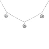 <span>DIAMOND CLOSEOUT! </span> .50ct G SI 14K White Gold Diamond Flower Style Pendant Necklace16+2" Ext