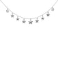 <span style="color:purple">SPECIAL!</span>.29ct G SI 14K White Gold Diamond Stars Pendant Necklace 16+2" Ext.