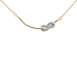 <span style="color:purple">SPECIAL!</span> .07ct G SI 14K Yellow Gold Diamond Infinity Pendant Necklace 18" Long