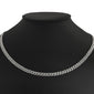 <span style="color:purple">SPECIAL!</span> 4mm 2.09ct G SI 14k White Gold Round Diamond Cuban Necklace 18"
