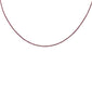 <span style="color:purple">SPECIAL!</span> 3.23ct 14K Yellow Gold Ruby Gemstones Tennis Necklace 14"+2" Long Adjustable