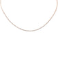 <span style="color:purple">SPECIAL!</span> 3.10ct G SI 14K Rose Gold Adjustable Tennis Necklace 14"+2" Long