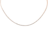 3.10ct G SI 14K Rose Gold Adjustable Tennis Necklace 14"+2" Long