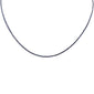 <span style="color:purple">SPECIAL!</span> 4.10ct G SI 14K White Gold Blue Sapphire Gemstones Adjustable Tennis Necklace 16"+2" Long