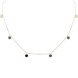 .18ct G SI 14K Yellow Gold Blue Sapphire Gemstone Pendant Necklace 18" Long