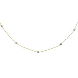 .23ct G SI 14K Yellow Gold Diamond Square Shaped Pendant Necklace 16" + 2" Long