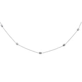 .23ct G SI 14K White Gold Diamond Square Shaped Pendant Necklace 16" + 2" Extension
