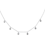 .52ct G SI 14K White Gold Diamond Pear Shaped Drop Pendant Necklace 16" + 2" Long