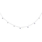 <span style="color:purple">SPECIAL!</span> .39ct G SI 14K White Gold Blue Sapphire Gemstone Pendant Necklace 16" + 2" Long
