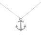 <span>DIAMOND CLOSEOUT! </span> .44ct G SI 14K White Gold Diamond Anchor Pendant