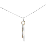 <span style="color:purple">SPECIAL!</span> .20ct G SI 14K Yellow Gold Diamond Drop Pendant Necklace 18" Long