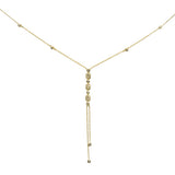 .25ct G SI 14K Yellow Gold Diamond Drop Pendant Necklace 16" Long