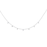 <span>DIAMOND CLOSEOUT! </span> .03ct G SI 14K White Gold Blue Sapphire Gemstones Pendant Necklace 18"