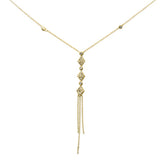 .28ct G SI 14K Yellow Gold Diamond Drop Pendant Necklace 16" + 2" Long