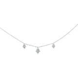 .30ct G SI 14K White Gold Diamond Hamsa Pendant Necklace 16" + 2" Long