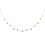 <span>DIAMOND CLOSEOUT! </span>.31ct G SI 14K Yellow Gold Emerald Gemstone Pendant Necklace 18" Long