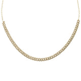 .60ct G SI 14K Yellow Gold Diamond Cuban Chain with Extension Necklace 8" + 8" Extension