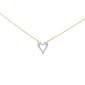 <span style="color:purple">SPECIAL!</span> .25ct G SI 14K Yellow Gold Diamond Heart Shaped Pendant Necklace 18" Long Chain