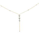 .20ct G SI 14K Yellow Gold Diamond Drop Pendant Necklace 16+2"Ext Chain
