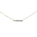.14ct G SI 14K Yellow Gold Baguette Diamond Pendant Necklace 16+2"Ext Chain