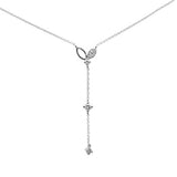 .16ct G SI 14K White Gold Diamond Drop Pendant Necklace 16+2"Ext Chain