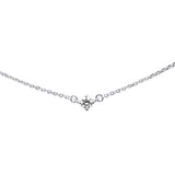 .13ct G SI 14K White Gold Diamond Solitaire Pendant Necklace 16+2"Ext Chain