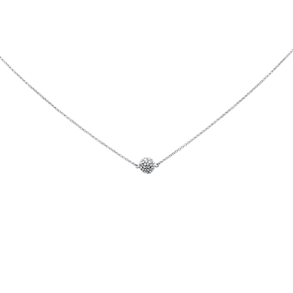 Diamond-Cut Single Ball Necklace