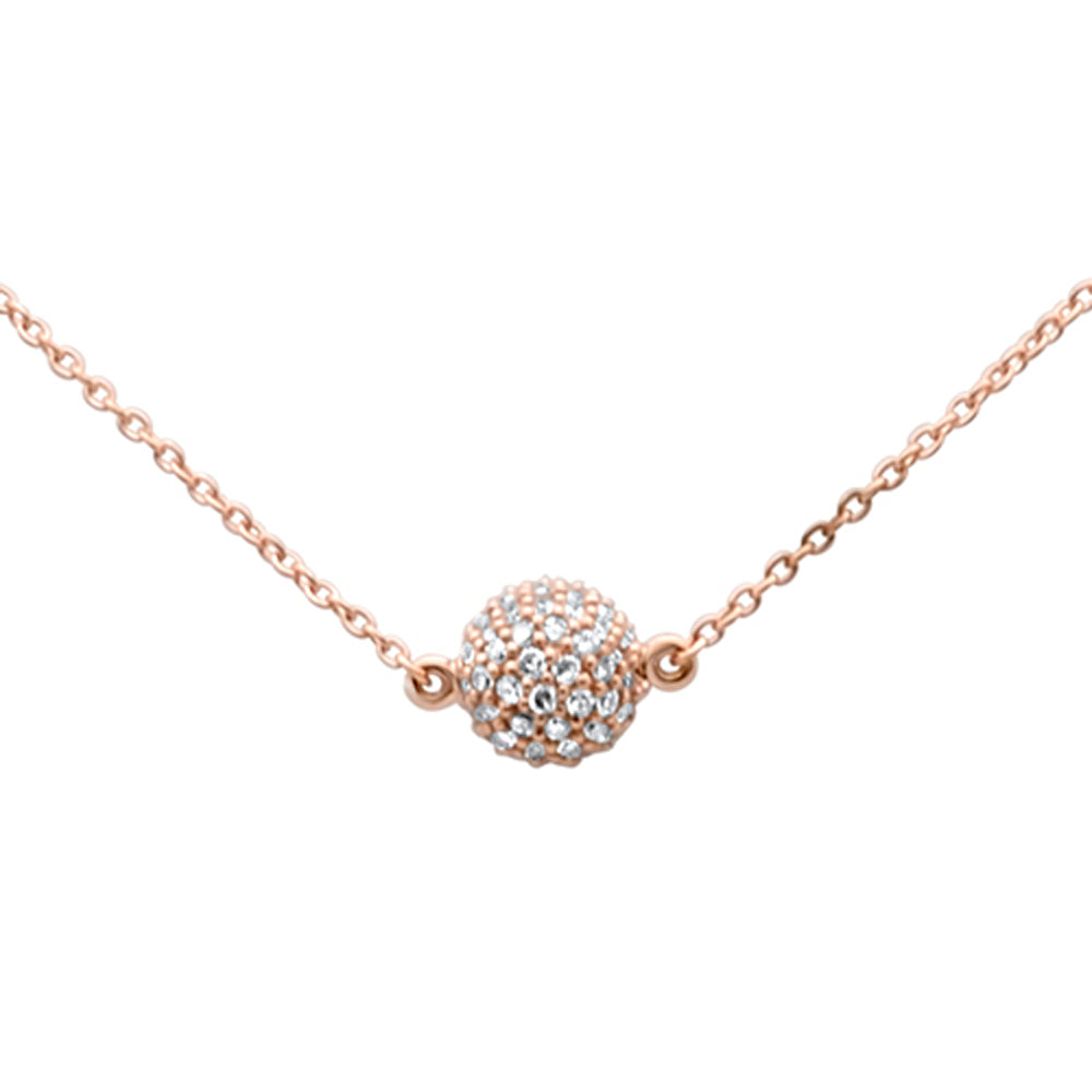 18K Gold Pave Diamond Ball Necklace - H&F Jewellery and Jade