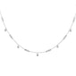 <span style="color:purple">SPECIAL!</span> .51ct G SI 14K White Gold Diamond Dangling Pendant Necklace 16+2"Ext Long Chain
