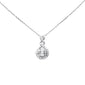 <span style="color:purple">SPECIAL!</span> .45ct G SI 14K White Gold Diamond Round & Baguette Pendant 18" Necklace