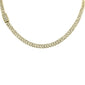 <span style="color:purple">SPECIAL!</span> 7MM 7.57ct G SI 14K Yellow Gold Round & Baguette Diamond Cuban Necklace 20" Long