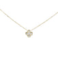 <span style="color:purple">SPECIAL!</span> .06ct G SI 14K Yellow Gold Diamond Flower Pendant Necklace 16+2" Long Chain