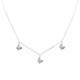 <span>DIAMOND CLOSEOUT! </span> .30ct G SI 14K White Gold Diamond Butterfly Pendant Necklace 16+2" EXT Long