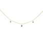 .10ct G SI 14K Yellow Gold Diamond & Ruby Gemstone Pendant Necklace  16+2" Long Chain