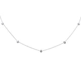 .20ct G SI 14K White Gold Diamond Pear Shaped Dangle Pendant Necklace 16+2" Long Chain