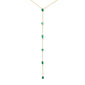 <span style="color:purple">SPECIAL!</span> .77ct G SI 14K Yellow Gold Emerald Gemstone Pendant Necklace 16+2" Long Chain