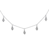 <span style="color:purple">SPECIAL!</span> .30ct G SI 14K White Gold Diamond Dangling Pendant Necklace 16" + 2" Ext.