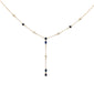 <span style="color:purple">SPECIAL!</span>1.22ct G SI 14K Yellow Gold Diamond & Blue Sapphire Gemstone Pendant Necklace 16+2" EXT Long